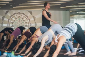 Jason Crandell teaching a yoga class