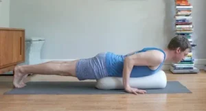 Chaturanga on a Bolster