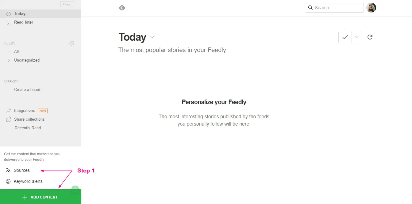 How to subscribe to a podcast - RSS, Step 1 screenshot